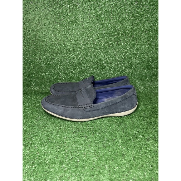 COLE HAAN Motogrand Penny Loafer Mens Size 10.5 Navy Nubuck Slip On Shoes C24717 main image 5
